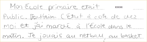 Email to a friend Diary entry 100-200 words in French - Rowan