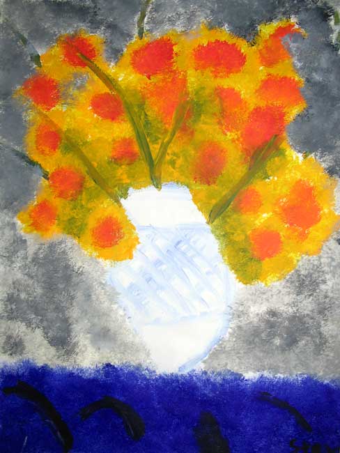 Visual Arts: Still-life of Sunflowers - Ainsley