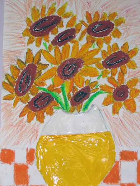 Visual Arts: Still-life of Sunflowers - Jerry