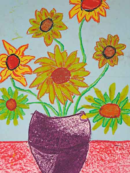 Visual Arts: Still-life of Sunflowers - Darcy